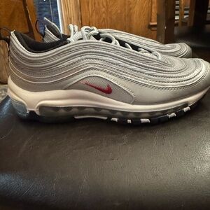 Nike Air Max 97 Metallic Silver with Red Highlights